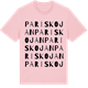 Pink Cotton t-shirt med Pariskojan ordlek t-shirt