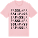 Pink Cotton t-shirt med Passla ordlek t-shirt