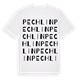 White t-shirt med Pechlin ordlek t-shirt