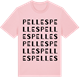 Pink Cotton t-shirt med Pelles ordlek t-shirt
