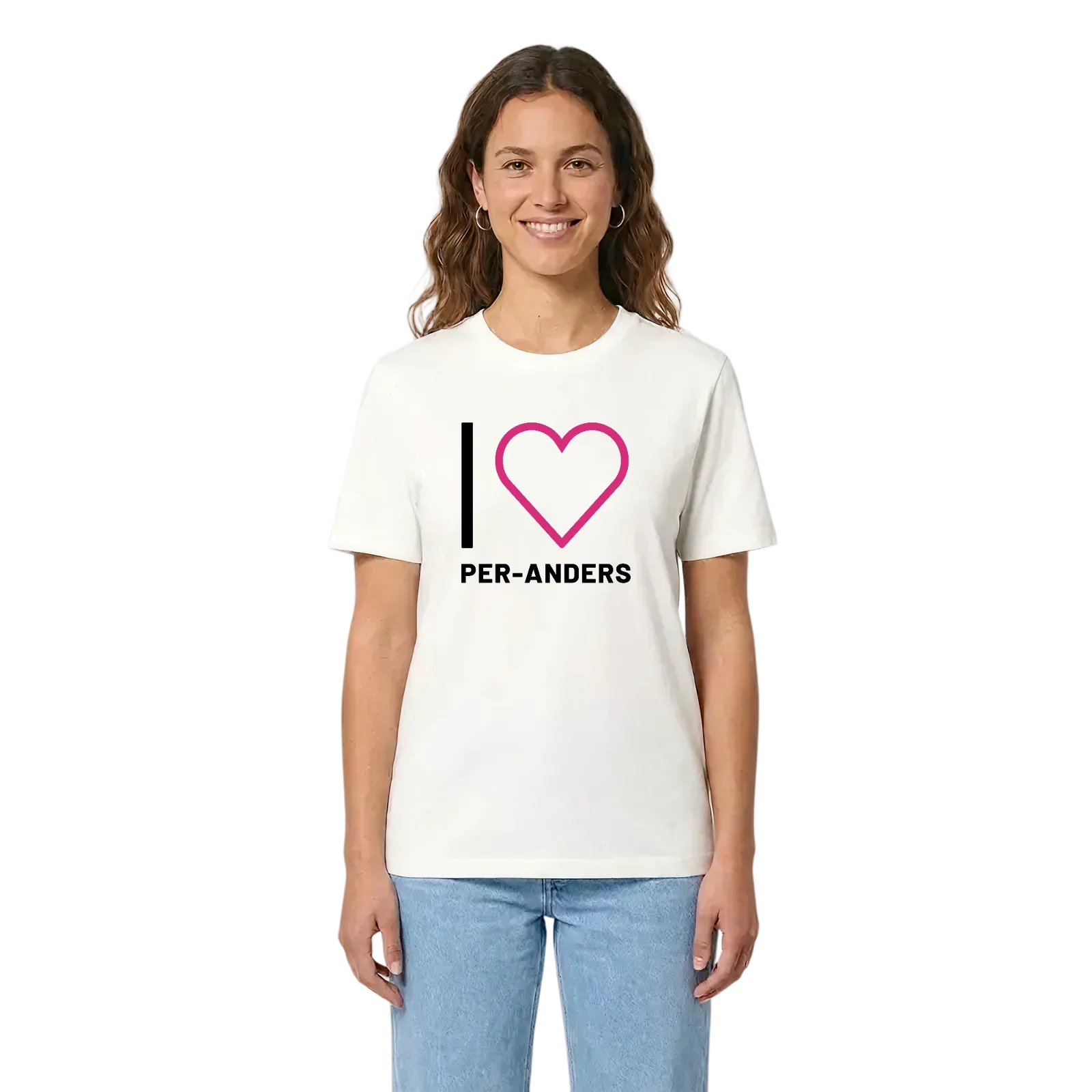 Jag älskar Per-Anders t-shirt stort tryck – White, i miljö