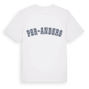 Per-Anders college t-shirt – ekologisk bomull t-shirt från Pinshirt