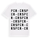 White t-shirt med Per-Ers ordlek t-shirt