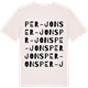 Vintage White t-shirt med Per-Jons ordlek t-shirt