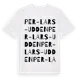 White t-shirt med Per-Lars-Udden ordlek t-shirt
