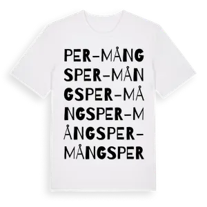 Per-Mångs ordlek t-shirt – ekologisk bomull t-shirt från Pinshirt