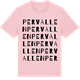 Pink Cotton t-shirt med Pervallen ordlek t-shirt