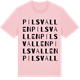 Pink Cotton t-shirt med Pilsvallen ordlek t-shirt