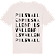 Vintage White t-shirt med Pilsvallen ordlek t-shirt