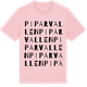 Pink Cotton t-shirt med Piparvallen ordlek t-shirt