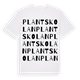 White t-shirt med Plantskolan ordlek t-shirt