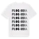 White t-shirt med Plogarna ordlek t-shirt