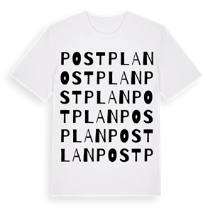 Postplan ordlek t-shirt – ekologisk bomull t-shirt från Pinshirt