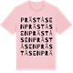 Pink Cotton t-shirt med Präståsen ordlek t-shirt