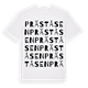 White t-shirt med Präståsen ordlek t-shirt