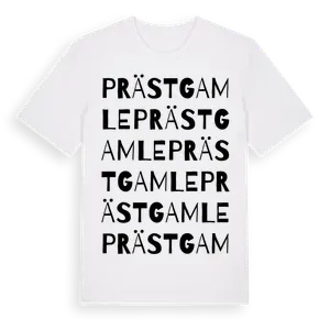 Prästgamle ordlek t-shirt – ekologisk bomull t-shirt från Pinshirt