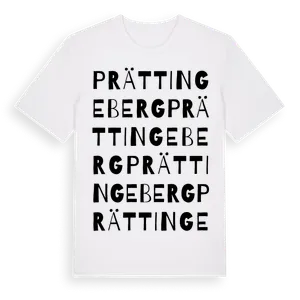 Prättingeberg ordlek t-shirt – ekologisk bomull t-shirt från Pinshirt