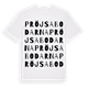 White t-shirt med Pröjsabodarna ordlek t-shirt