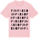 Pink Cotton t-shirt med Pumparbo ordlek t-shirt