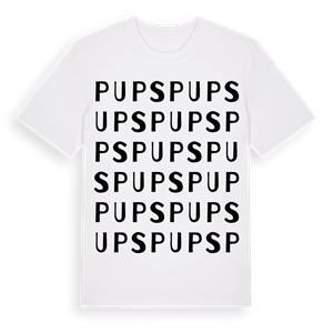 Pups ordlek t-shirt – ekologisk bomull t-shirt från Pinshirt