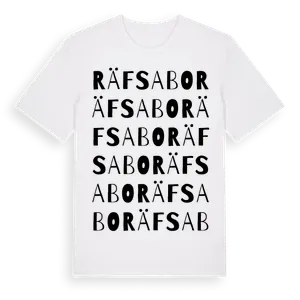 Räfsabo ordlek t-shirt – ekologisk bomull t-shirt från Pinshirt