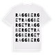 White t-shirt med Raggberget ordlek t-shirt