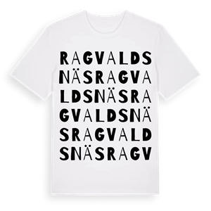 Ragvaldsnäs ordlek t-shirt – ekologisk bomull t-shirt från Pinshirt