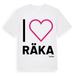 Jag älskar Räka t-shirt stort tryck – ekologisk bomull t-shirt från Pinshirt