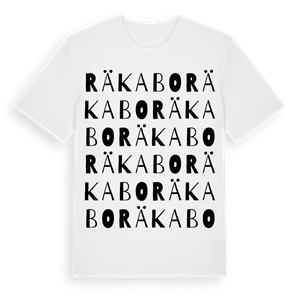 Räkabo ordlek t-shirt – ekologisk bomull t-shirt från Pinshirt