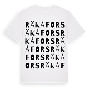 Räkåfors ordlek t-shirt – ekologisk bomull t-shirt från Pinshirt