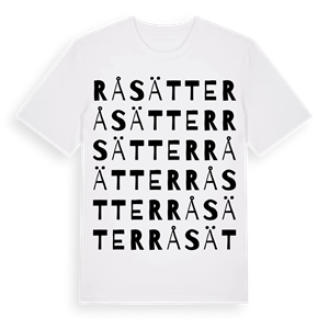 Råsätter ordlek t-shirt – ekologisk bomull t-shirt från Pinshirt