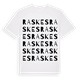 White t-shirt med Raskes ordlek t-shirt