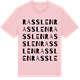 Pink Cotton t-shirt med Rasslen ordlek t-shirt