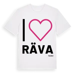 Jag älskar Räva t-shirt stort tryck – ekologisk bomull t-shirt från Pinshirt