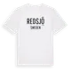 White t-shirt med Redsjö i Sverige t-shirt