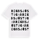 White t-shirt med Regnsjöstugan ordlek t-shirt