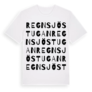 Regnsjöstugan ordlek t-shirt – ekologisk bomull t-shirt från Pinshirt