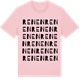 Pink Cotton t-shirt med Renen ordlek t-shirt