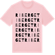 Pink Cotton t-shirt med Riberget ordlek t-shirt