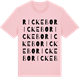 Pink Cotton t-shirt med Rickebo ordlek t-shirt