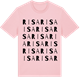 Pink Cotton t-shirt med Risa ordlek t-shirt