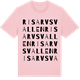 Pink Cotton t-shirt med Risarvsvallen ordlek t-shirt