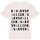 Vintage White t-shirt med Risarvsvallen ordlek t-shirt