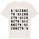 Vintage White t-shirt med Risberget ordlek t-shirt