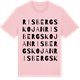 Pink Cotton t-shirt med Risbergskojan ordlek t-shirt