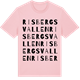 Pink Cotton t-shirt med Risbergsvallen ordlek t-shirt