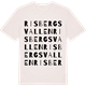 Vintage White t-shirt med Risbergsvallen ordlek t-shirt