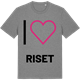 Mid Heather Gray t-shirt med Jag älskar Riset t-shirt stort tryck