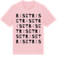 Pink Cotton t-shirt med Riset ordlek t-shirt