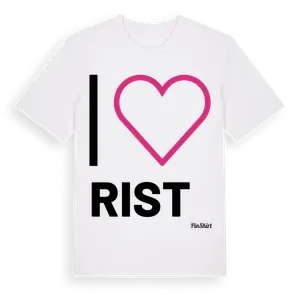 Jag älskar Rist t-shirt stort tryck – ekologisk bomull t-shirt från Pinshirt